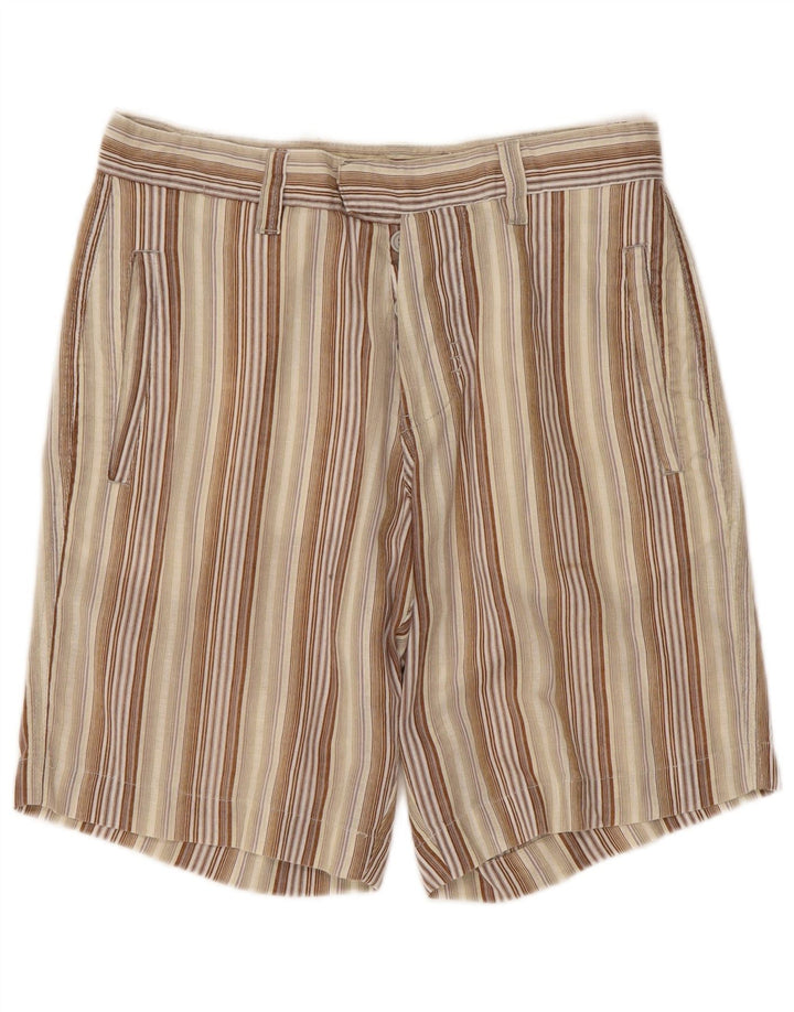 Shorts chino feminino Meltin' Pot W29 algodão listrado médio multicolorido