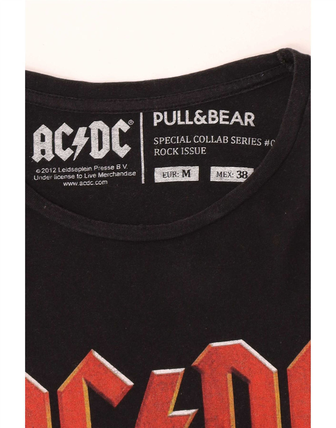 Camiseta gráfica masculina Pull & Bear Top médio preto