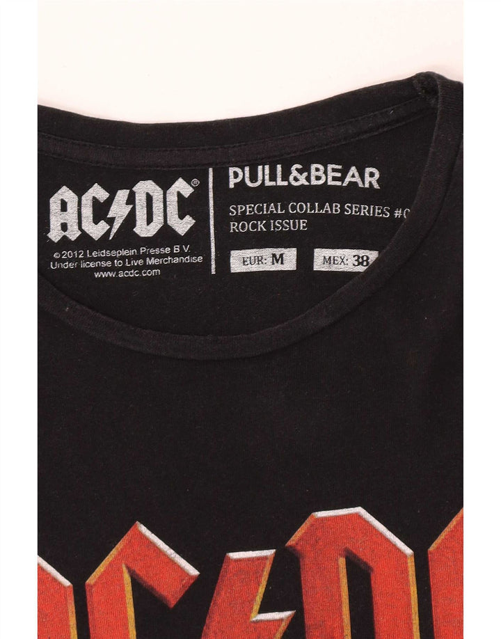 Camiseta gráfica masculina Pull & Bear Top médio preto