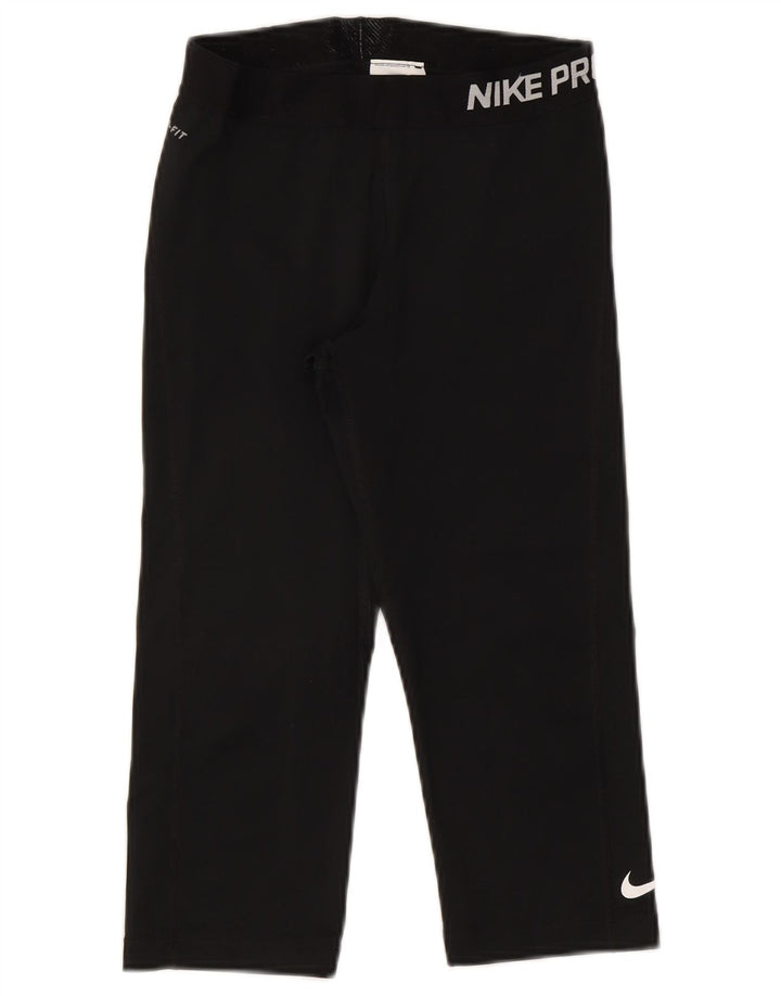 Leggings Nike Dri Fit Graphic Capri UK 12 Médio Preto Poliéster