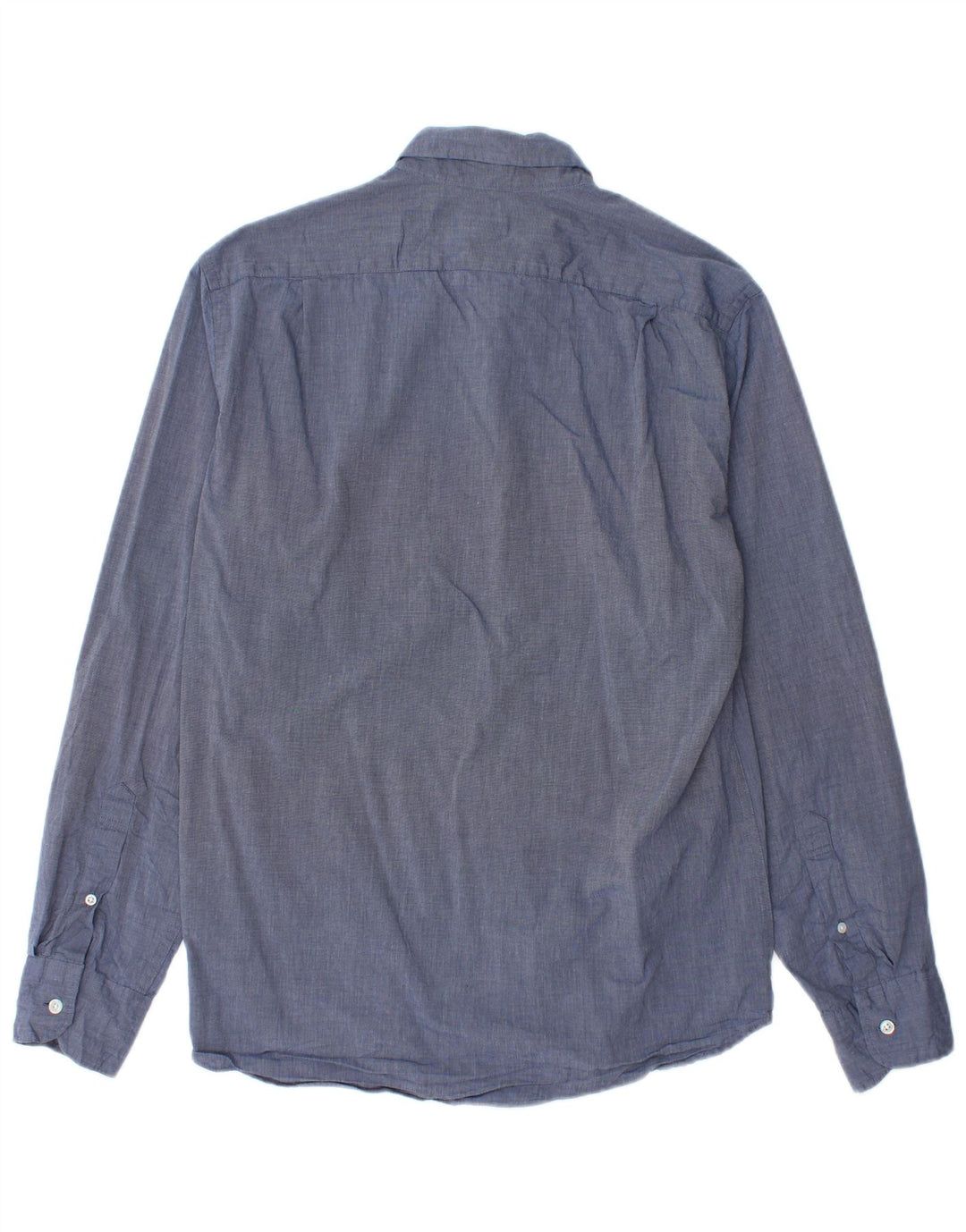 Camisa masculina slim fit J. CREW de algodão azul marinho médio