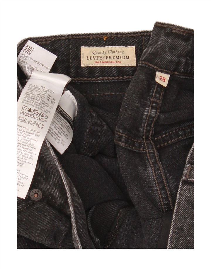 Shorts jeans feminino Levi's W28 médio algodão preto