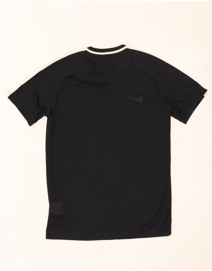 Camiseta masculina Nike Dri Fit Top médio preto colorblock poliéster