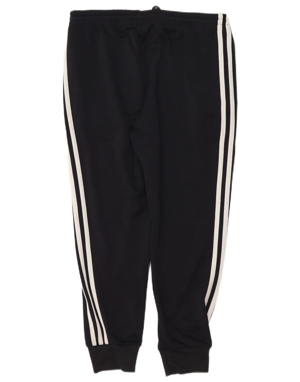 ADIDAS Womens Tracksuit Calças Joggers UK 12 Médio Preto Poliéster