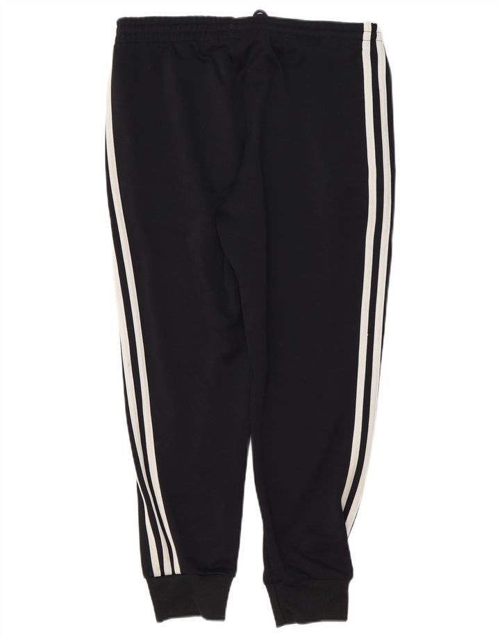 ADIDAS Womens Tracksuit Calças Joggers UK 12 Médio Preto Poliéster