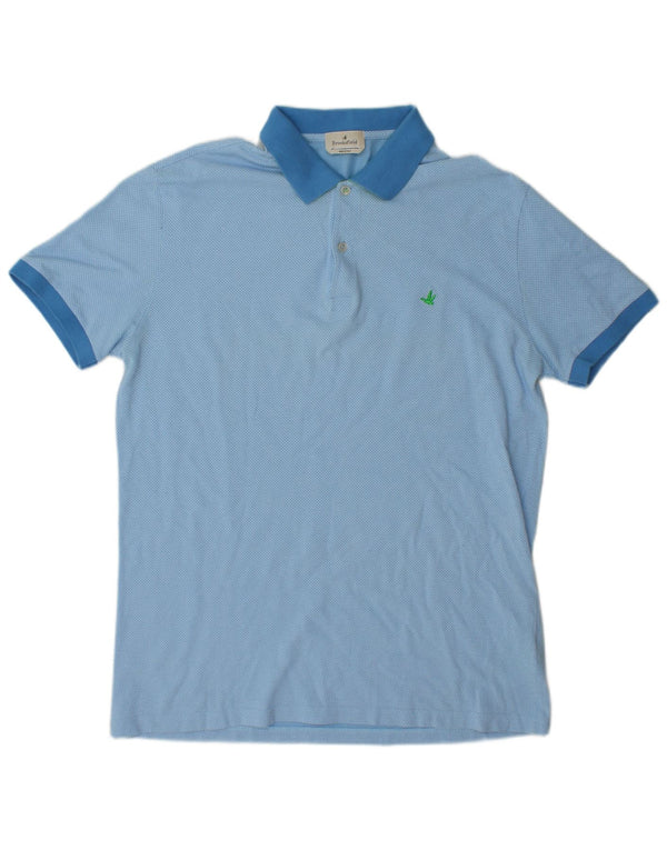 Camisa polo masculina Brooksfield IT 54 XL algodão azul