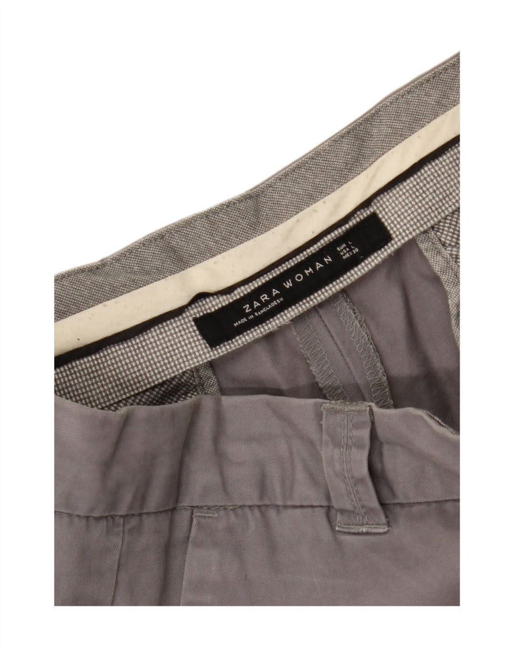 ZARA Womens Slim Chino Trousers Large W30 L27 Grey Cotton Vintage Zara and Second-Hand Zara from Messina Hembry 