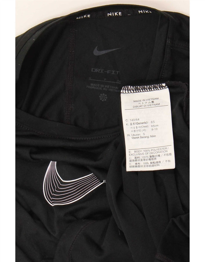 Camiseta Nike Boys Dri Fit Graphic Top 8-9 Anos Pequeno Poliéster Preto