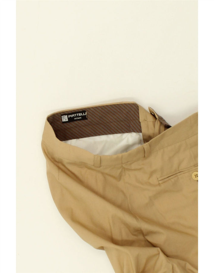 PIATTELLI Womens Pegged Suit Trousers IT 46 Large W30 L27  Beige Cotton Vintage Piattelli and Second-Hand Piattelli from Messina Hembry 