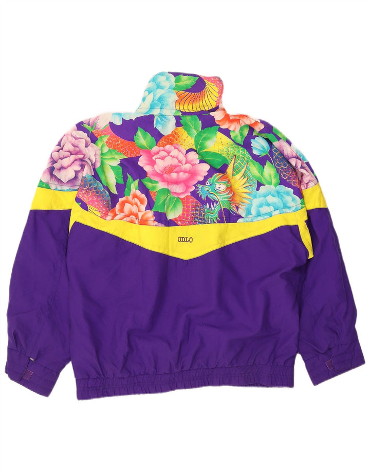 Jaqueta Anorak Oversized Feminina ODLO EU 36 Pequeno Roxo Floral Poliéster