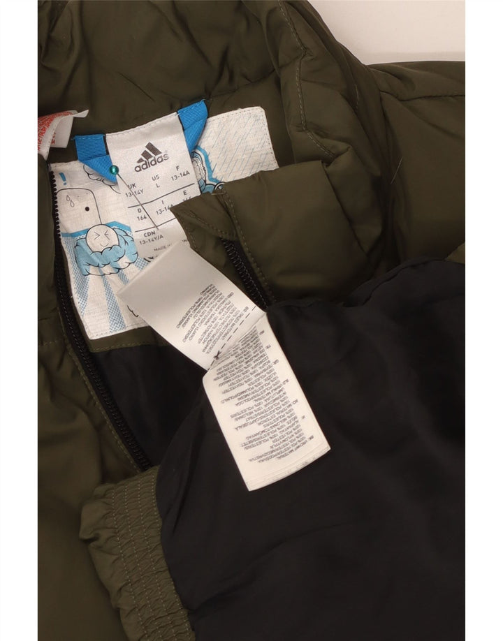 Jaqueta Adidas Menino Acolchoada 13-14 Anos Cáqui Poliéster