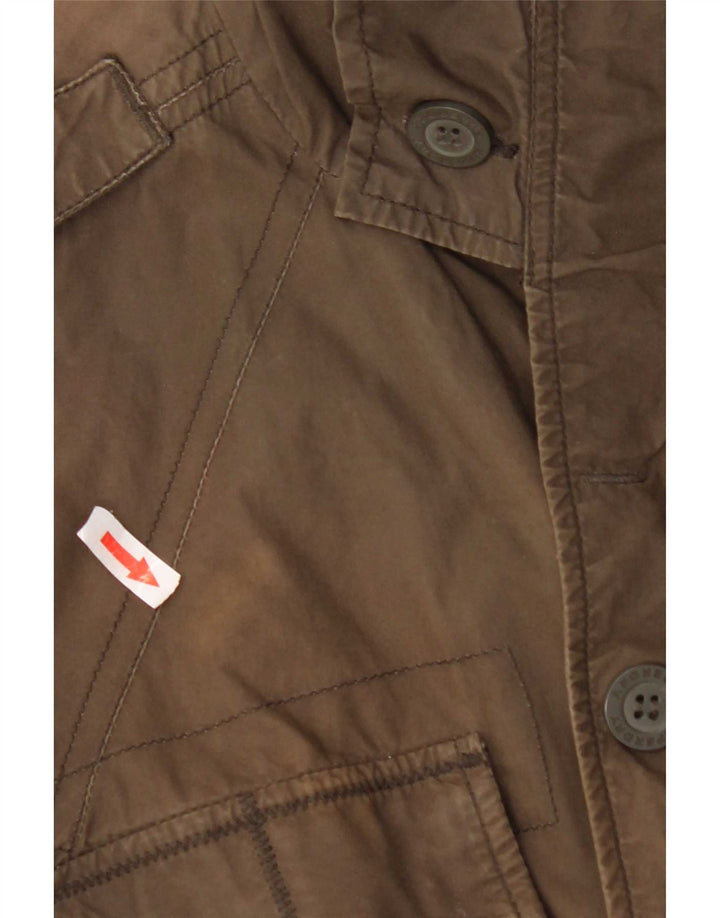 Jaqueta militar masculina Superdry UK 38 algodão cáqui médio