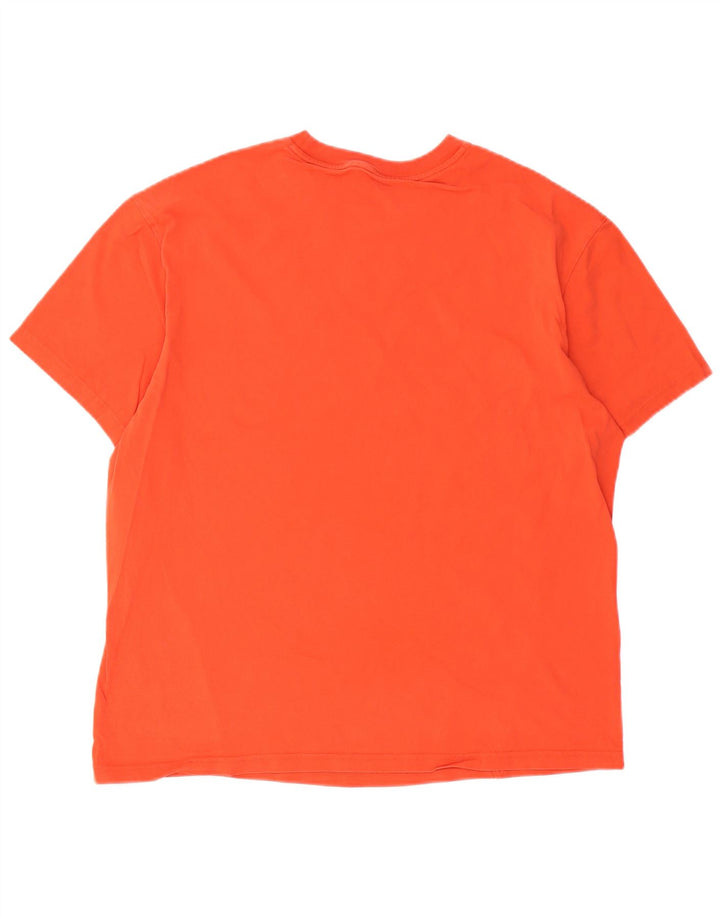 Camiseta masculina PUMA com estampa gráfica grande laranja