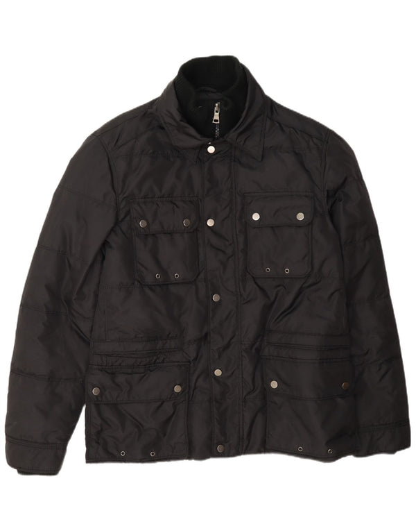 Jaqueta acolchoada masculina Best Company UK 38 nylon preto médio