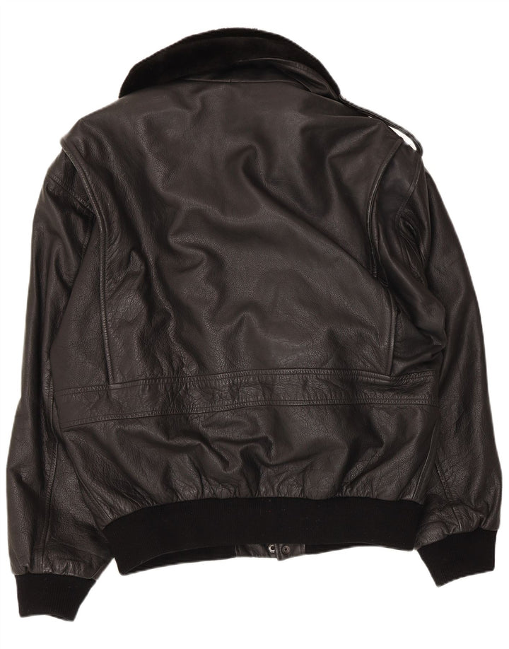 Jaqueta de couro masculina Conbipel IT 52 grande preta