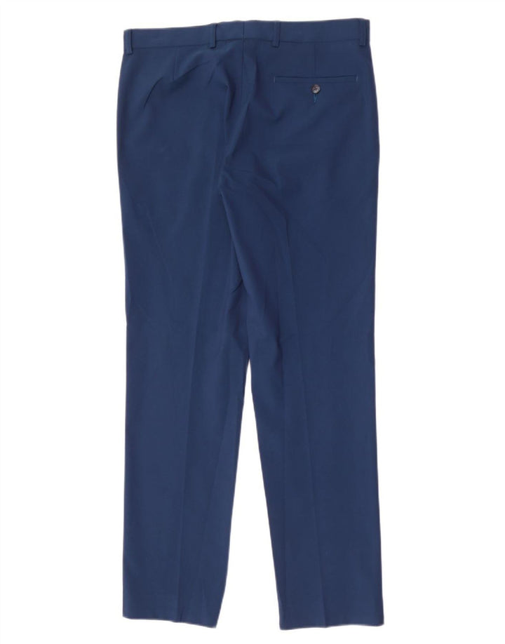 Calça masculina Marks & Spencer Slim Suit W32 L31 azul poliéster