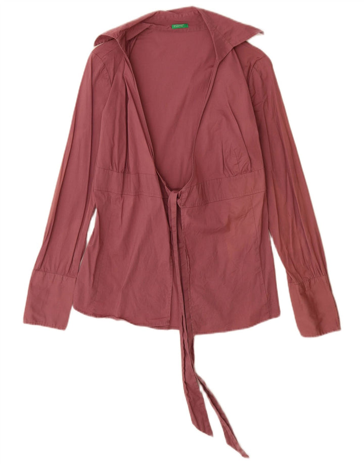 Blusa Camisa Feminina Benetton UK 8 Pequena Rosa