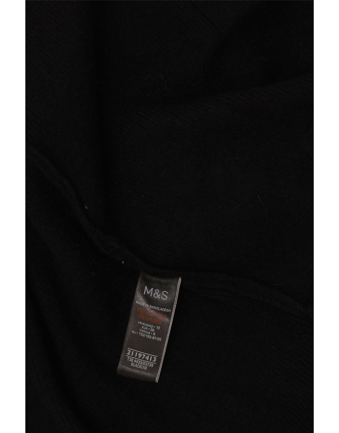 Suéter cardigã feminino Longline Marks & Spencer Reino Unido 10 pequeno preto