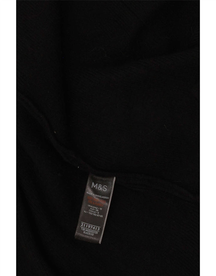 Suéter cardigã feminino Longline Marks & Spencer Reino Unido 10 pequeno preto
