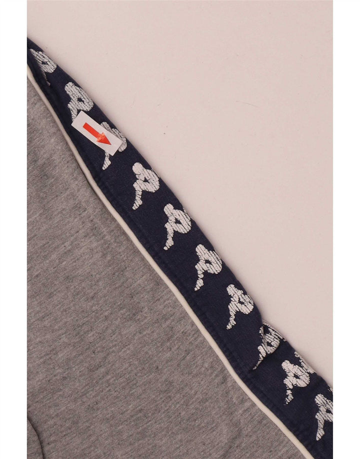 Kappa moletom gráfico feminino jumper UK 14 bloco cinza médio