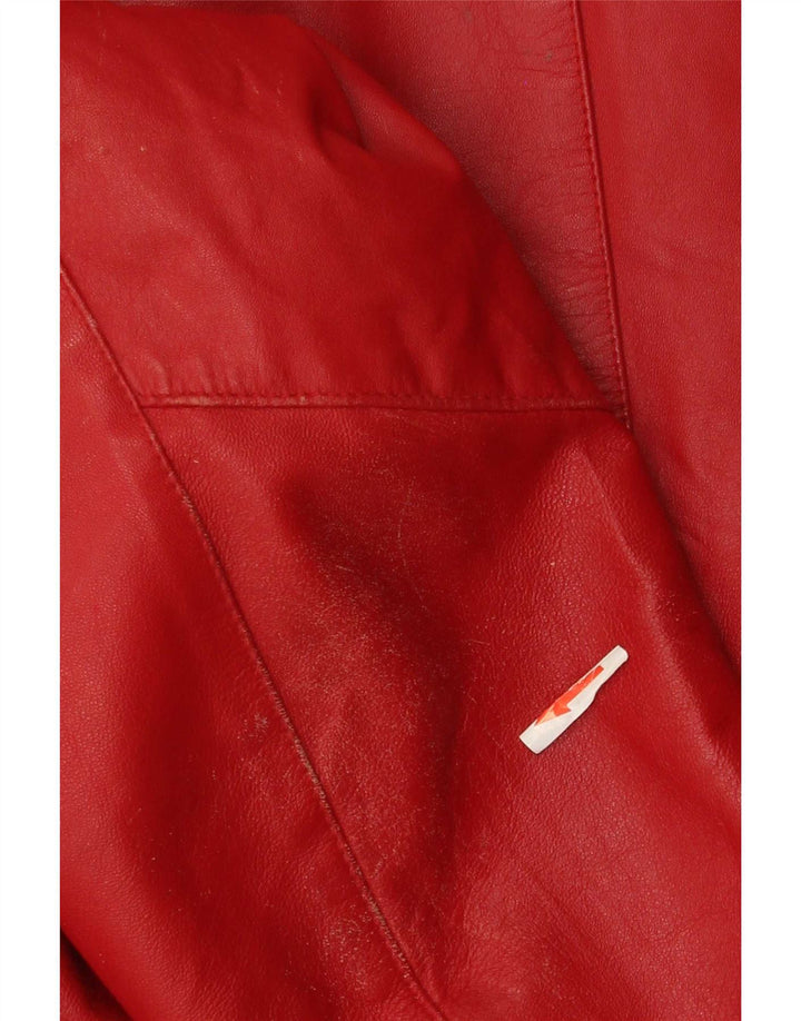 Jaqueta feminina de couro Yuppie EU 40 vermelho médio