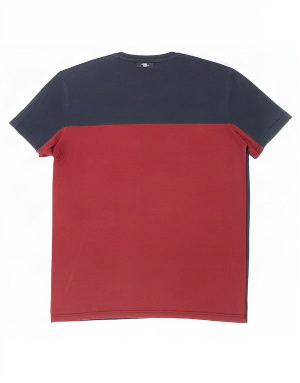 Camiseta gráfica masculina Jack Wills Top pequeno bloco colorido azul marinho