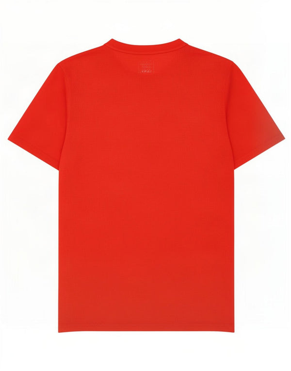 Camiseta masculina Puma grande poliéster colorblock vermelho