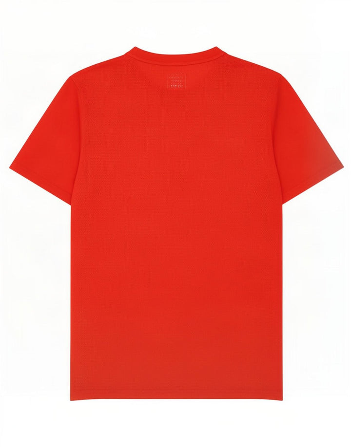 Camiseta masculina Puma grande poliéster colorblock vermelho