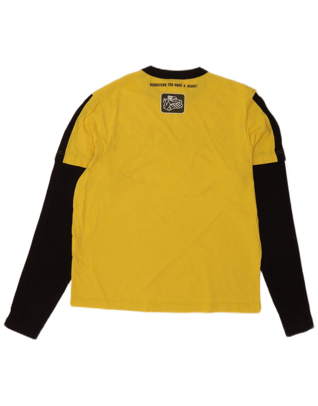 Lee Mens Graphic Top Manga Longa Médio Amarelo Algodão Colorblock