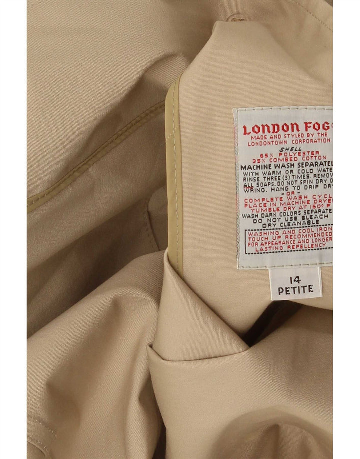 Sobretudo feminino London Fog US 14 XL poliéster marrom