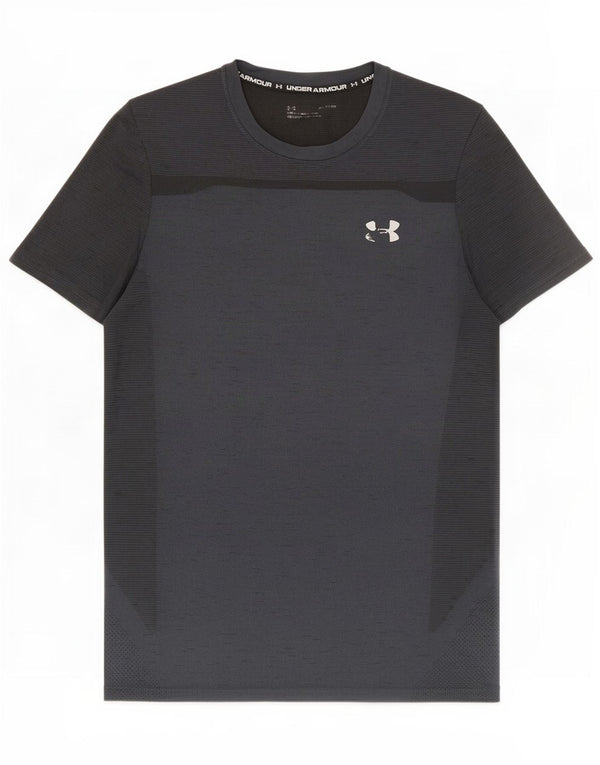 Camiseta masculina Under Armour Top médio preto manchado