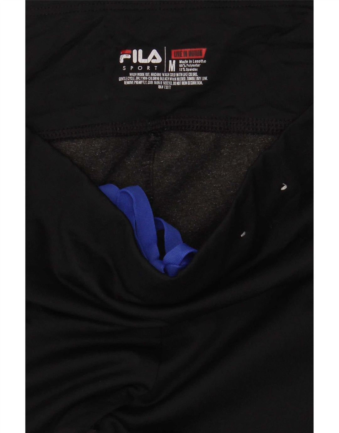 Fila Womens Capri Leggings UK 14 Médio Preto Colourblock Poliéster