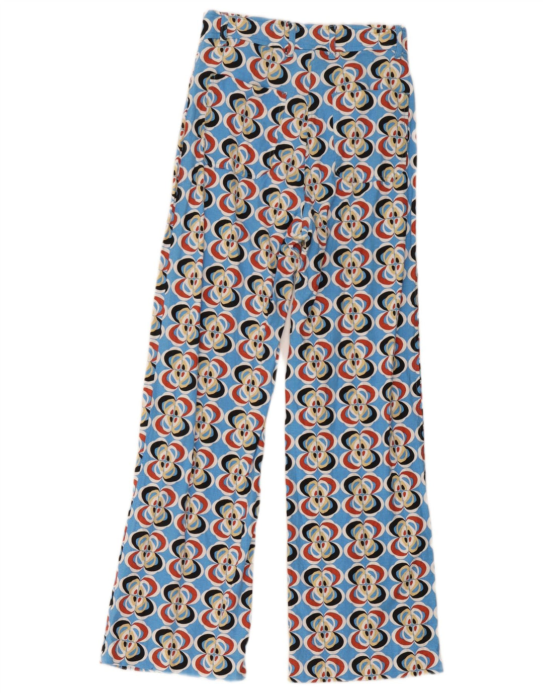 Zara Calça feminina casual com padrão abstrato XS W24 L28 multicolorida
