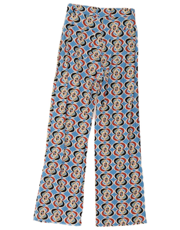 Zara Calça feminina casual com padrão abstrato XS W24 L28 multicolorida