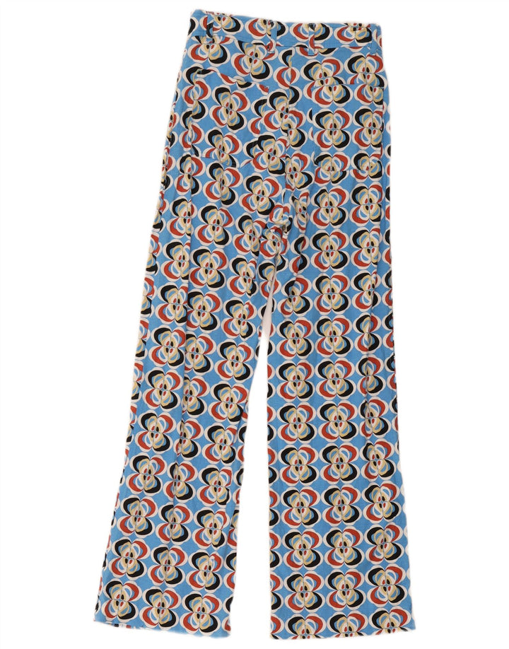 Zara Calça feminina casual com padrão abstrato XS W24 L28 multicolorida