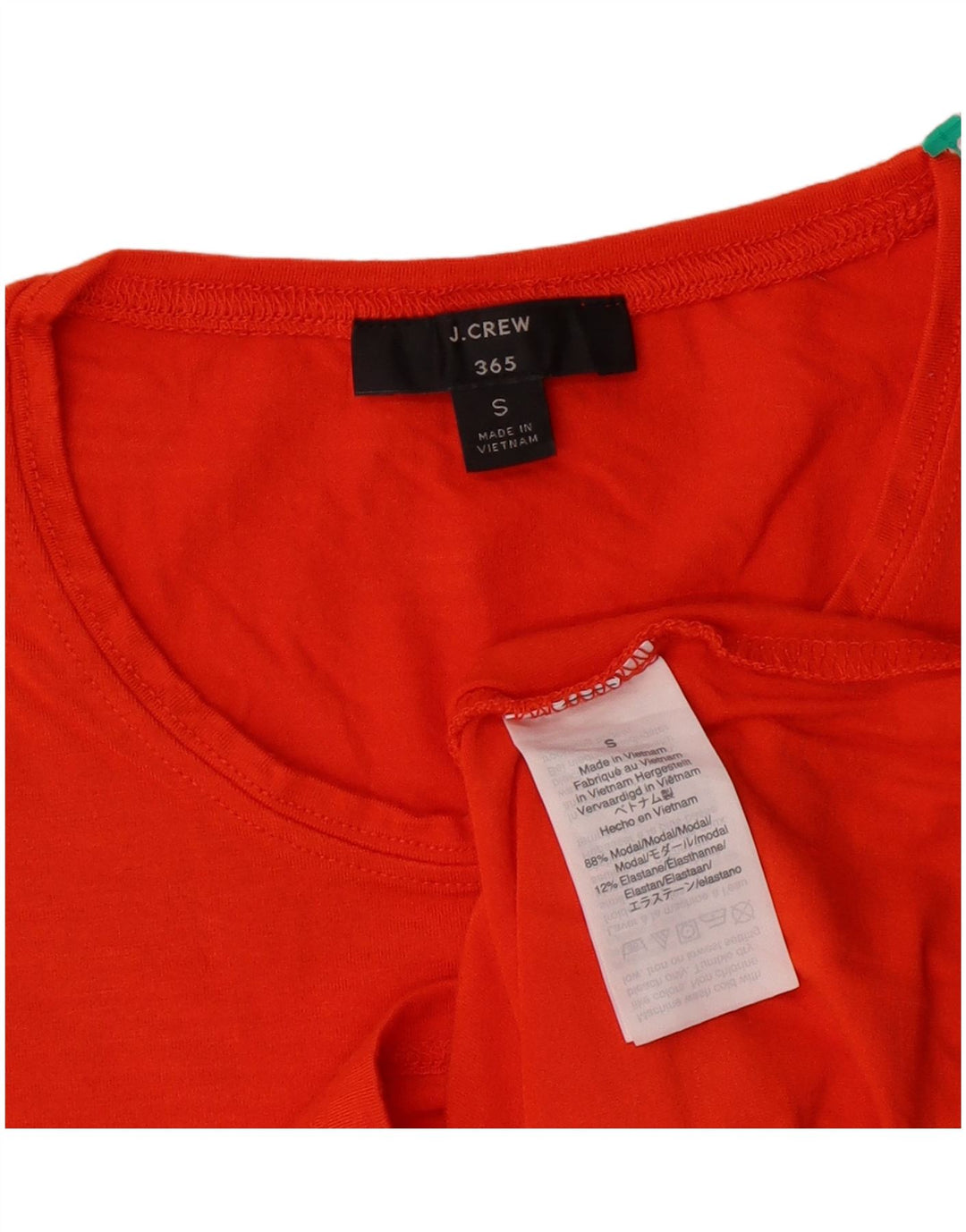 J. CREW Camiseta feminina 365 Top UK 10 Pequeno Modal Laranja