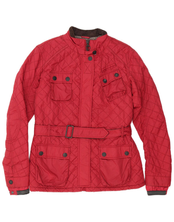Jaqueta acolchoada feminina Superdry UK 18 XL vermelho nylon