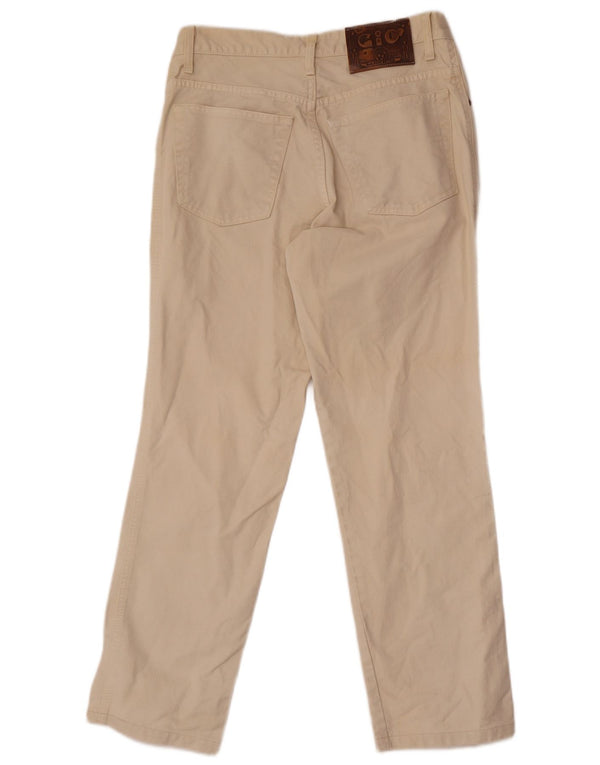 Calça casual reta masculina vintage IT 48 Médio W30 L29 Algodão Bege