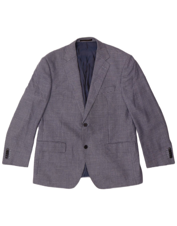 Jaqueta Blazer Curta Masculina Marks & Spencer Reino Unido 42 Grande Azul Houndstooth