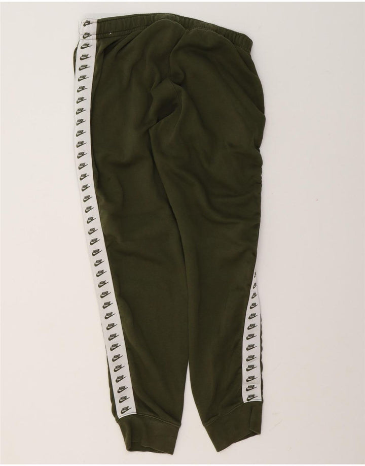 Nike masculino gráfico calças de treino joggers médio cáqui colorblock
