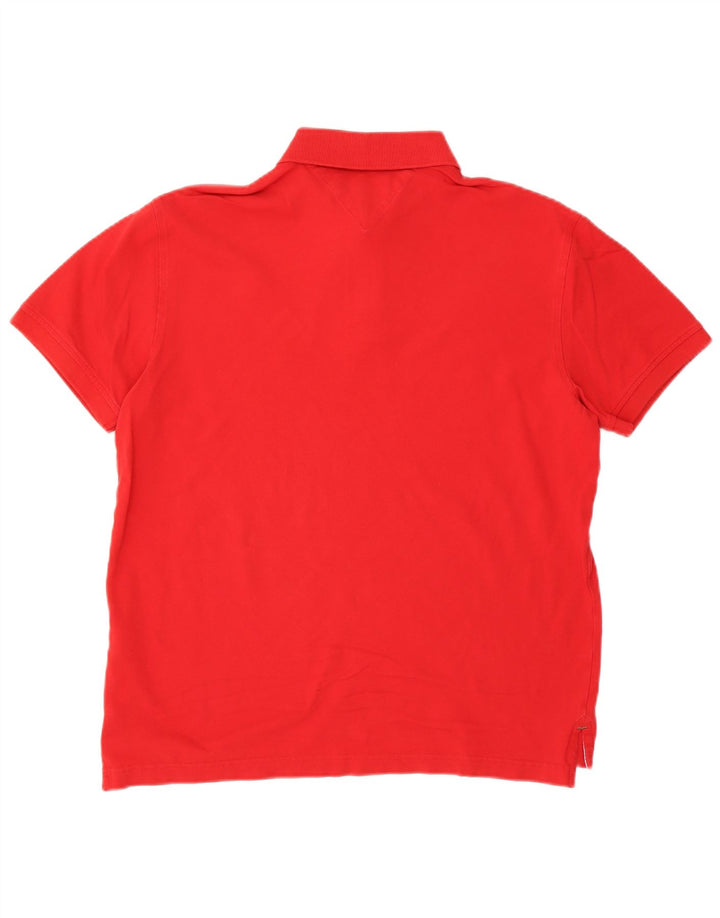 Camisa polo masculina Tommy Hilfiger Regular Fit grande algodão vermelho