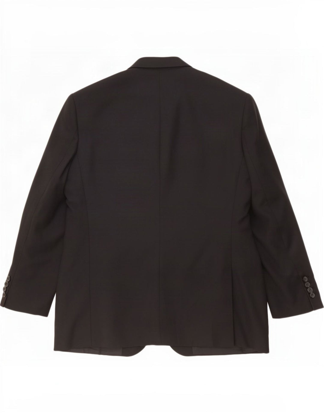 Jaqueta blazer masculina de 3 botões Marks & Spencer Reino Unido 48 2XL poliéster preto