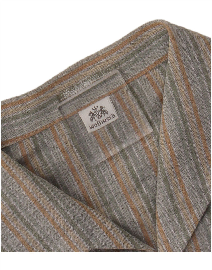 Camisa masculina Walbusch XL listrada multicolorida