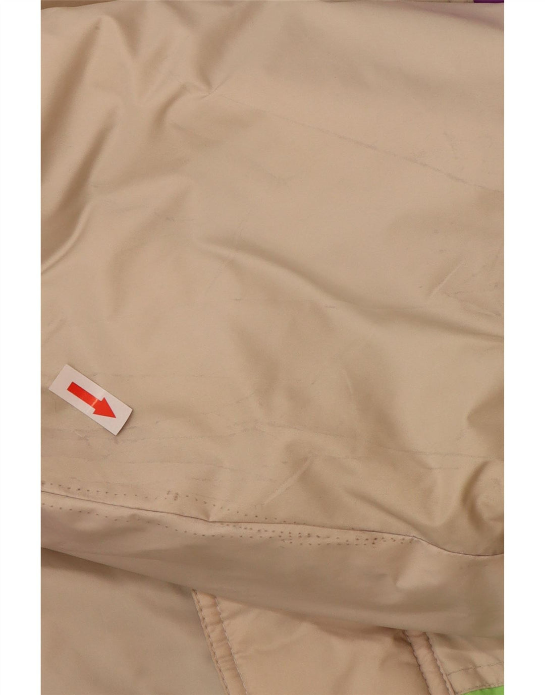 Jaqueta acolchoada masculina Brugi UK 40 grande poliamida colorblock bege