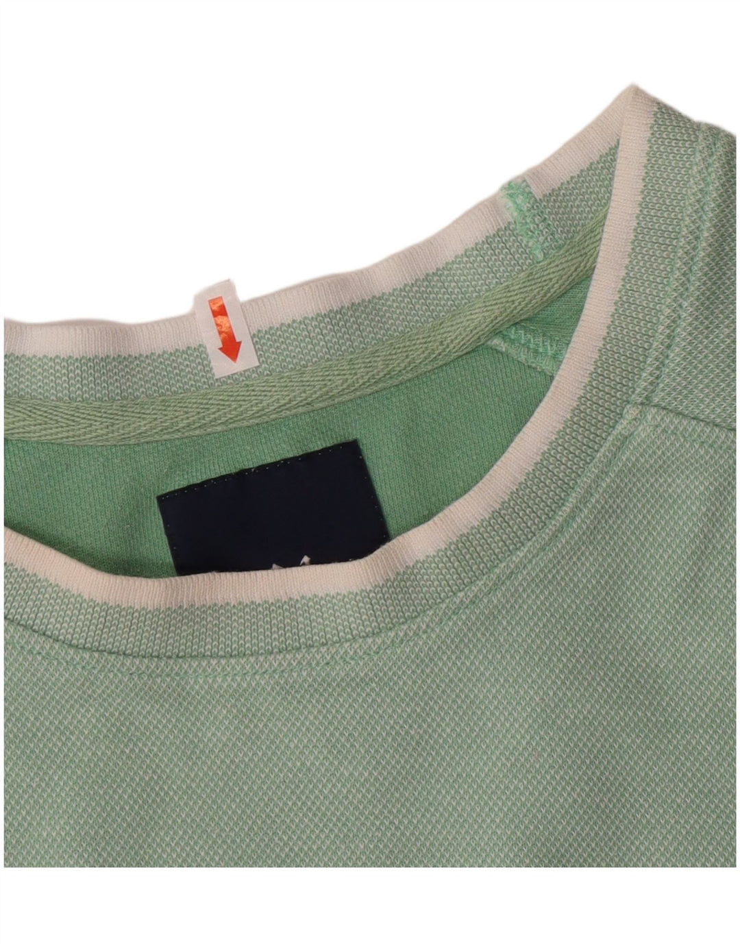 CREW CLOTHING Suéter feminino cropped UK 14 algodão verde médio