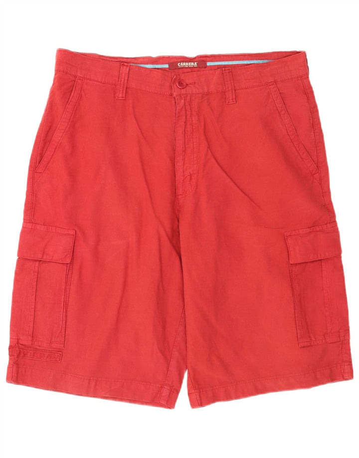 Carrera Mens Cargo Shorts IT 52 XL W36 Algodão Vermelho
