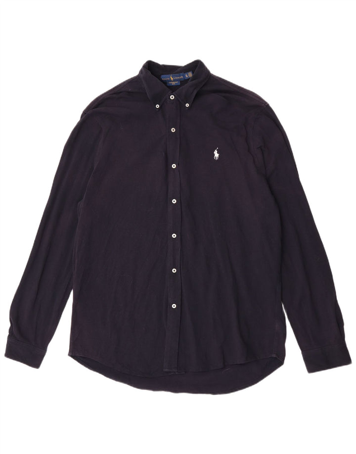 Camisa masculina Ralph Lauren XL azul marinho algodão