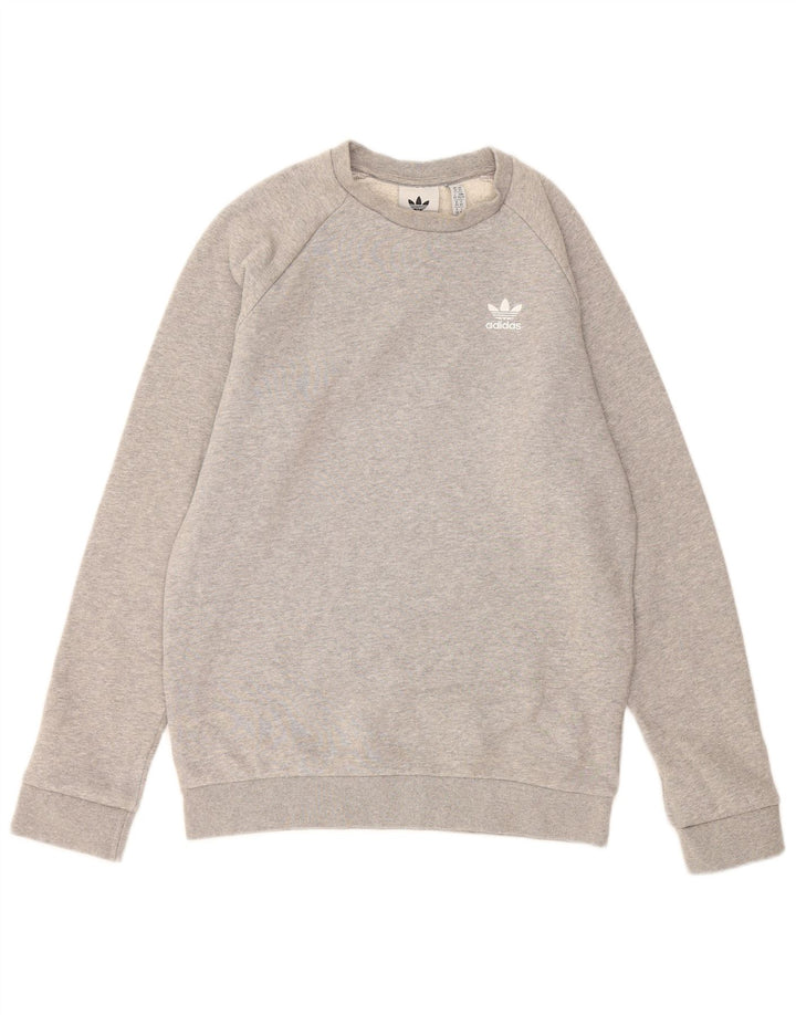 ADIDAS Mens Sweatshirt Jumper XS Algodão Cinzento