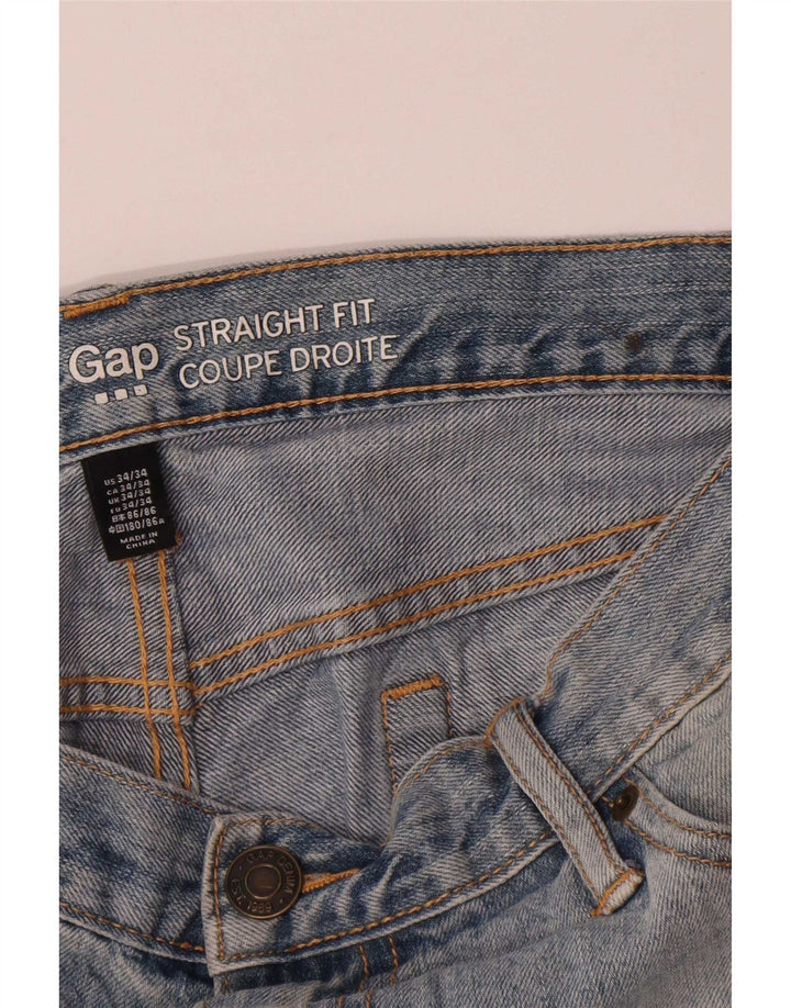 Jeans retos masculinos Gap W34 L34 algodão azul