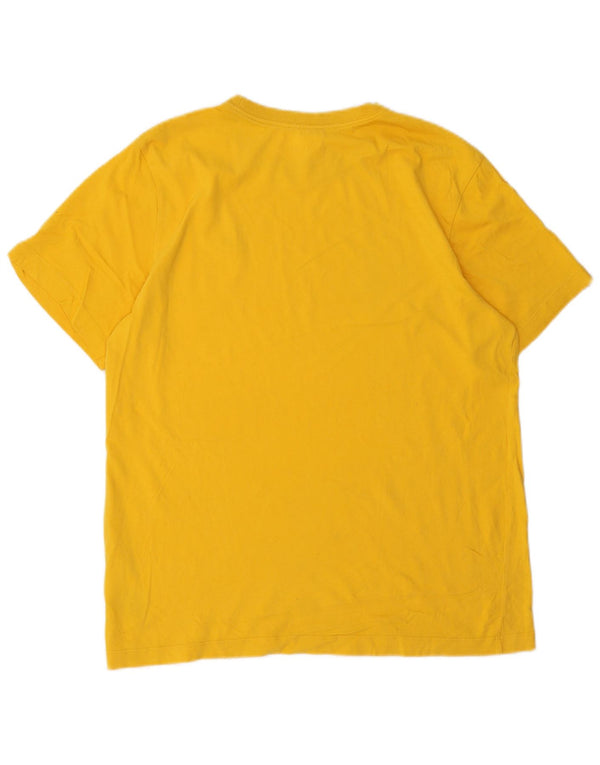 Nike Mens Camiseta Top Médio Algodão Amarelo